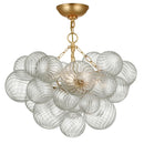 Ljojo Luxury Glass Chandelier Pendant Lamp with E14 Bulb