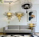Ljojo Modern Nordic UFO Satellite LED Pendant Light Chandelier for Living Room Decor
