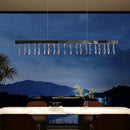 Large Silver Modern Rectangle Crystal Chandelier Dining Room Living Room Ljojo
