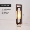 Japanese Wabi-sabi Walnut Wood Zen Table Lamp LED E27 Fabric Lampshade Modern Minimalist Ljojo
