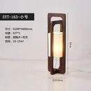 Japanese Wabi-sabi Walnut Wood Zen Table Lamp LED E27 Fabric Lampshade Modern Minimalist Ljojo