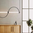 Ljojo Minimalist Tea Room Pendant Light - Nordi Creative Half Circular Arc Study Lamp