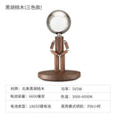 Cartoon Moon Table Lamp USB Rechargeable Solid Wood Dimming Desk Light for Bedroom by Ljojo