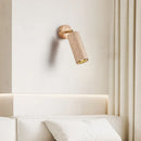 Ljojo LED Wall Sconce Up Down Rotate Yellow Travertine Mirror Light