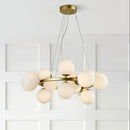 Ljojo Modern LED Glass Bubble Chandelier Light for Bedroom Dining Living Room