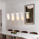 French Designer Cloud Ribbon Glass Island Chandelier - Modern Luxury Pendant Lamp for Villa Dining Room - Ljojo