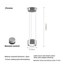 Ljojo Modern Aluminum LED Pendant Light with Dimming Remote Control