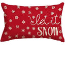 Ljojo Merry Christmas Tree Pillowcase - Winter Linen Decorative Sofa Waist Pillowcase 30X50cm