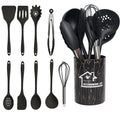 Ljojo 10-Piece Pink Silicone Utensil Set with Box - Non-Stick Kitchen Tools