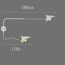French Designer Long Arm Wall Sconce Lamp Rotary Led Light by Ljojo for Living Room Bedroom