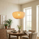 Ljojo Wabi Sabi Pleated Fabric Pendant Light Retro Cloth Chandelier E27 Home Decor