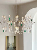 French Luxury Green Crystal Chandelier | Romantic LED Pendant Light by Ljojo