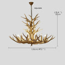 American Style Antler Deer Chandelier For Living Room - Farmhouse Hanging Light by Ljojo