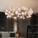 French Pink Flower Pendant Chandelier For Living Room Kitchen Island – Ljojo Bouquet Blossom Light Fixture