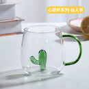 Ljojo 3D Cartoon Animal Glass Cup - Cute Single Layer Cup for Water, Coffee, Juice