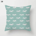 Ljojo Mint Green Blue Geometric Cushion Cover Modern Home Decor