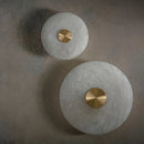 Art Deco Round LED Marble Brass Wall Sconce by Ljojo - Elegant Parlor Aisle Corridor Lighting