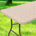 Ljojo 30x72inch Elastic Waterproof Rectangle Table Cover for Home Party & Outdoor