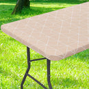 Ljojo 30x72inch Elastic Waterproof Rectangle Table Cover for Home Party & Outdoor