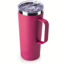 Ljojo 24oz Double Wall Coffee Tumbler with Handle Lid Stainless Steel Insulated Cup