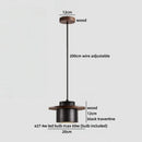Ljojo LED Pendant Light Yellow Travertine Wood Hanging Lamp