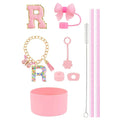 Ljojo 10pcs Tumbler Accessories Set: Straw, Cover, Cap, Boot, Stopper, Keychain, Sticker