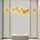 Ljojo Modern Glass Wall Lamp Golden Light Luxury Aisle Bedside Living Room Wall Light