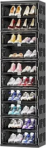 Ljojo™ 10-Tier Foldable Shoe Rack Organizer, Large Collapsible Storage Cabinet