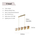 Modern Amber Glass Chandelier Luxury Hanging Lamp Home Decoration for Living Room by Ljojo