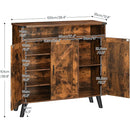 Ljojo™ 3-Door Shoe Cabinet: Entryway Storage Organizer, 39.4" Tall Freestanding