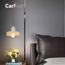 French Natural Marble Pendant Light for Hotel Bar Counter Entryway Bedroom Atmosphere - Ljojo