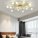 Vintage Ceiling Light Ball Glass Lamp Gold G9 for Living Room Kitchen by Ljojo