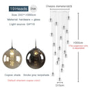 2025 Glass Ball Chandelier Spiral Light G4 Led - Modern Villa Lighting by Ljojo