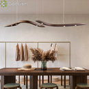 Ljojo Industrial Minimalist Wooden Creative LED Pendant Lights Chandelier for Home Decoration