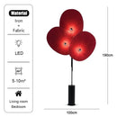 Nordic Style Red Fabric Floor Lamp LED Standing Light for Living Room by Ljojo