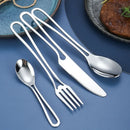 Ljojo 4-Piece Stainless Steel Hollow Handle Western Dinnerware Set