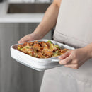 Ljojo Marble Grey Ceramic Bake Set - 1500 ML Porcelain Bake Plate Souffle Tapas Pie