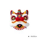 Ljojo 3D Lion Embroidery Velvet Tufted Cushion Pillow for Sofa, Home Decor