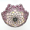 Ljojo 12" Scandinavian Stained Glass Cherry Blossoms Lampshade Retro Handmade Replacement