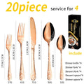 Ljojo 20-Piece Stainless Steel Western Style Tableware Set for Hotels & Steakhouses