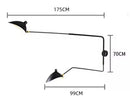 Adjustable Swivel Wall Light Industrial E14 Nordic Interior Bedroom Living Room Ljojo