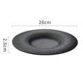 Ljojo Matte Stone Pattern Ceramic Shallow Plate for Sushi, Steak, Salad & Desserts