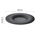 Ljojo Matte Stone Pattern Ceramic Shallow Plate for Sushi, Steak, Salad & Desserts