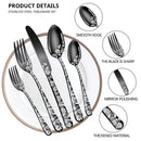 Ljojo 20-Piece Stainless Steel Western Style Tableware Set for Hotels & Steakhouses