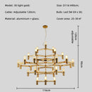 Ljojo Metal Pendant Chandelier: Modern Luxury G9 LED Lighting Fixture
