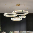 Ljojo Modern Lustre Crystal Led Chandelier Dimmable Pendant Lamp for Living Dining Bedroom