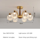 Modern LED Glass Ball Chandelier Pendant Light for Home Decor by Ljojo