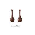 Ljojo Minimalist Solid Wood Vase, Creative Desktop Ornament for Plants and Flowers