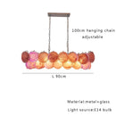 Murano Glass Chandelier: Blue Green Pink Glossy Ceiling Light for Girls Room by Ljojo