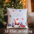 Ljojo Merry Santa Christmas Pillow Covers for Sofa Bedroom Car - Rectangular Cushion